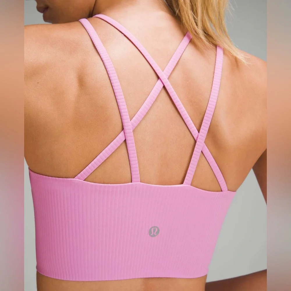 Lululemon Like a Cloud High Neck Ribbed Bra 10 Dahlia Mauve - Picture 6 of 6